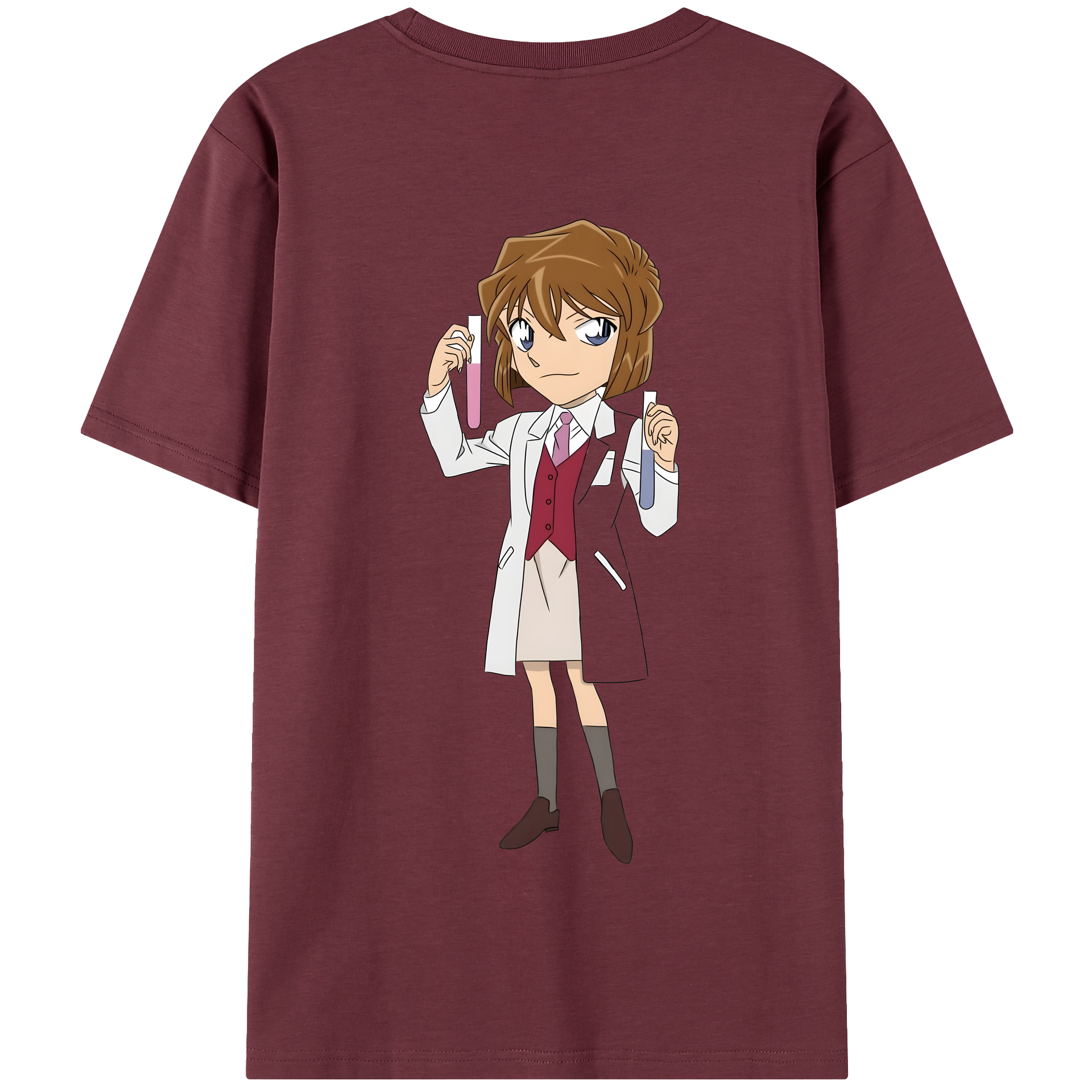 （画像用） 名探偵コナン 灰原 哀 はいばら あい Detective Conan Anita Hailey、Vi Graythorn Haibara Ai 綿100％半袖Tシャツ（背面プリント）